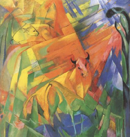 Franz Marc Animals in Landscape (mk34) oil painting picture